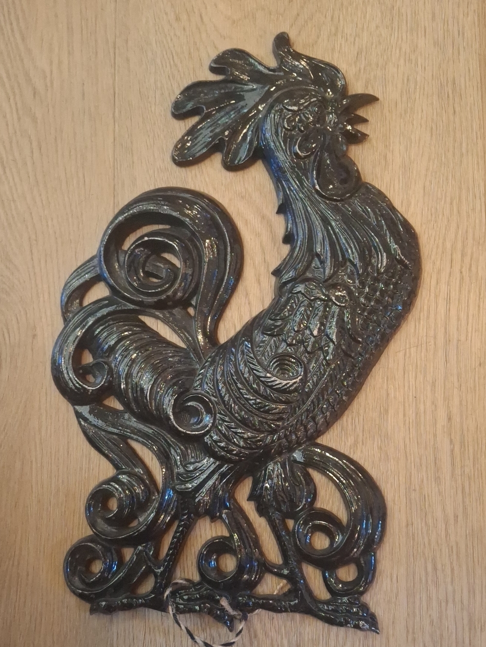 Vintage Black Decorative Rooster Wall Art